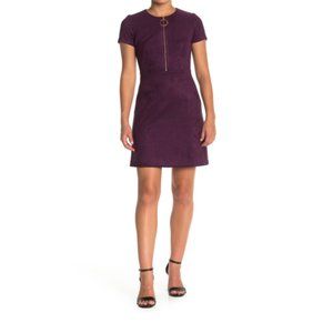 Calvin Klein Zip Front A-Line  Scuba Dress